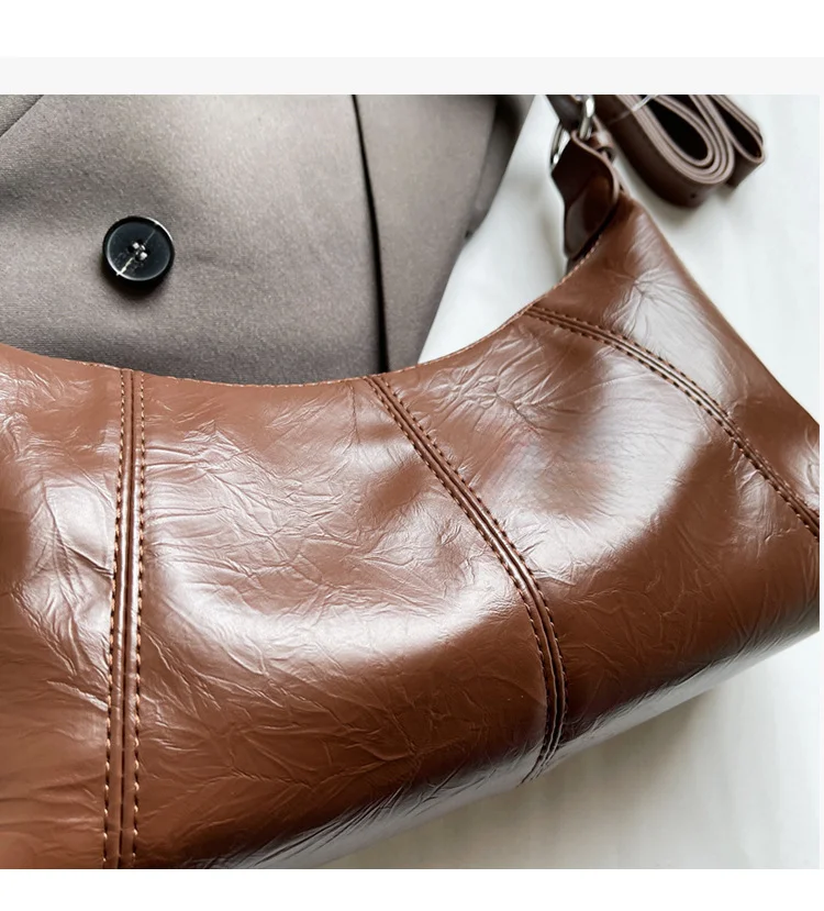 Sac à bandoulière tendance pour femmes sous les aisselles 2024, nouvelle version coréenne à la mode, simple, grande capacité, pour le travail et les déplacements_voghion.com
