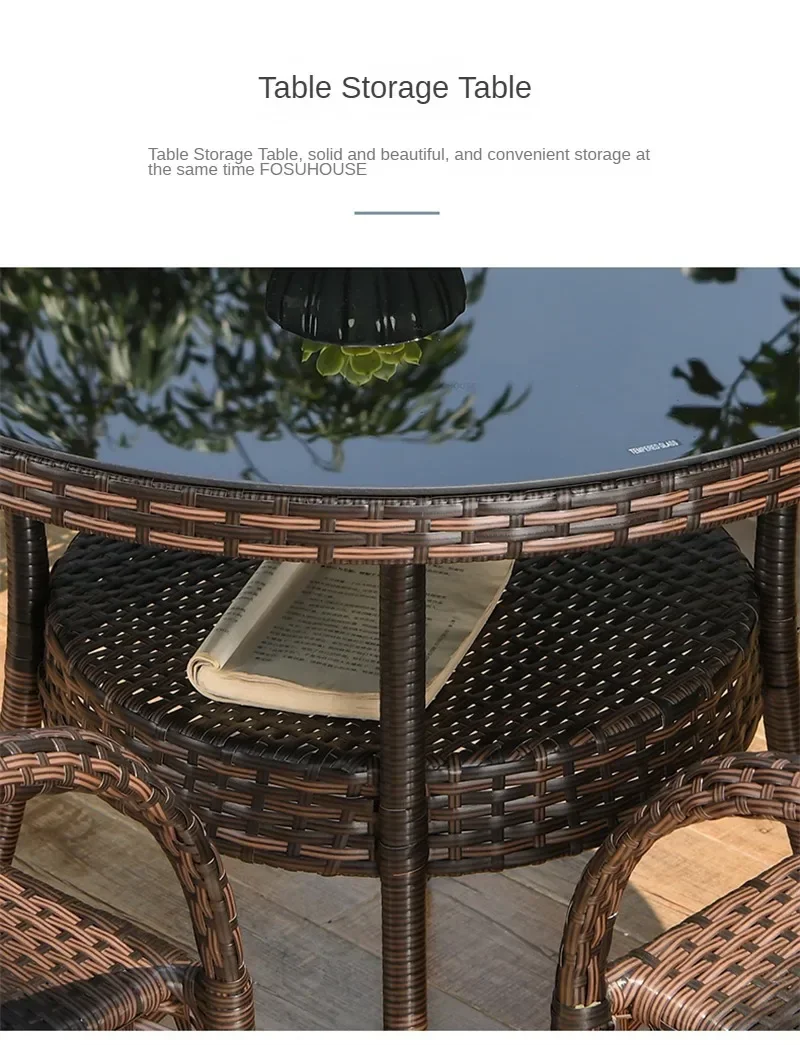 Nordic Patio Outdoor Furniture Set Leisure Balcony Tea Table and Chair Courtyard Outdoor Table and Chair Garden Furniture Sets Y