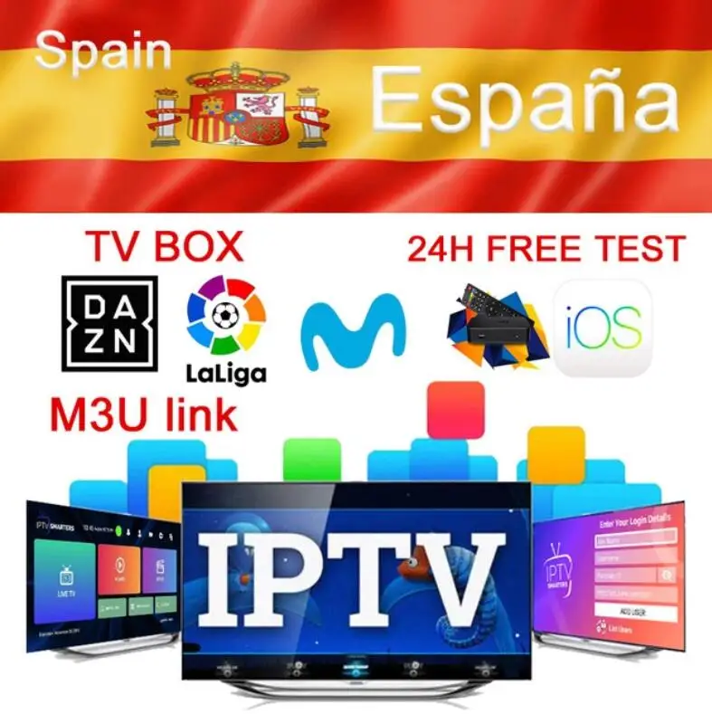 IPTV M3U Smart TV 4k Android Box Ott H.265 медиаплеер 2 4G Wifi XX Amlogic PC подписка españa All Europe Premium Xtream Code |