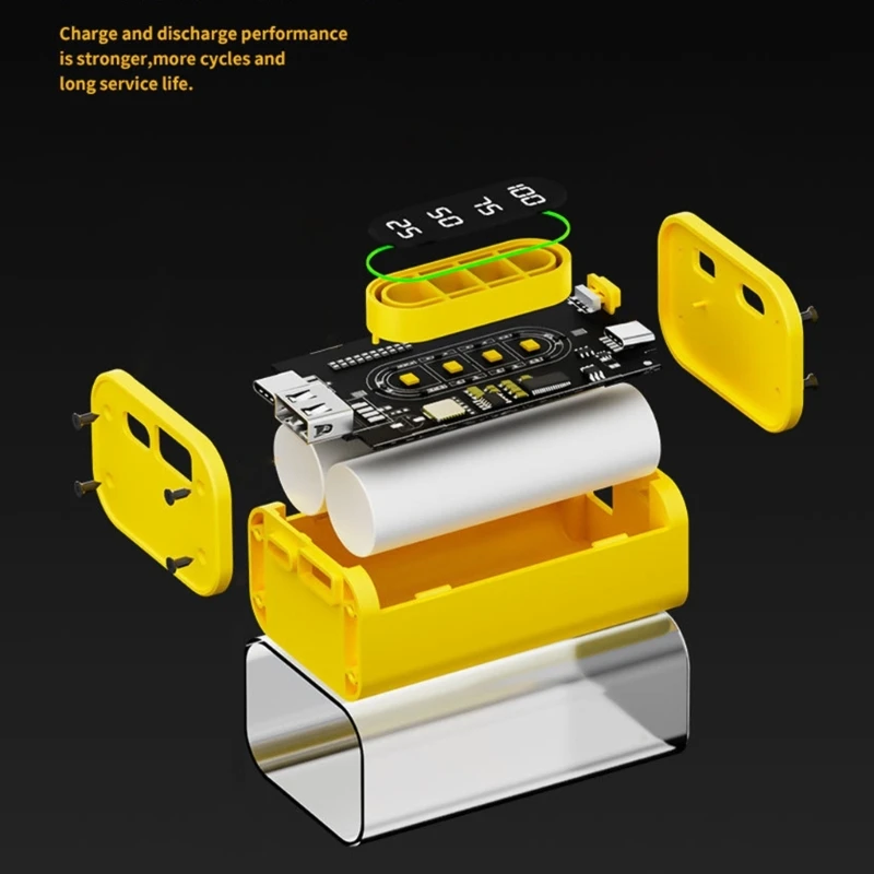 Power Bank Case Battery Storage Box 2x21700 Polymer Battery Holder Case For Phones DIY Quick Charge
