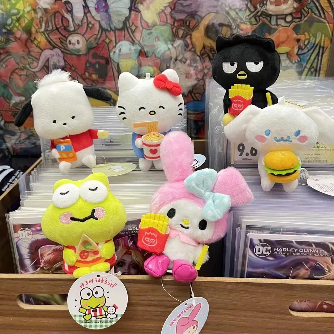 

Sanrio Plush Keychain My Melody Pom Purin Hello Kitty Keroppi Cartoon Animal Plush Key Chain Bag Pendant Backpack Decoration