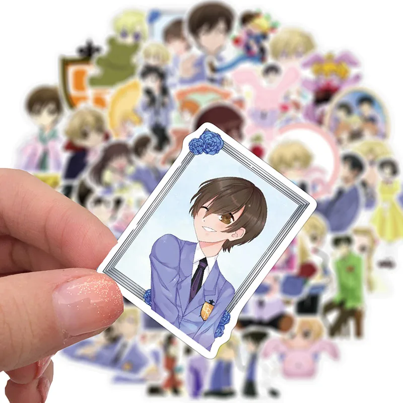 25PCS/50PCS Oran High School Host Club Graffiti Sticker Anime Figure Fujioka Haruhi Water Cup No Repeat Waterproof Stickers