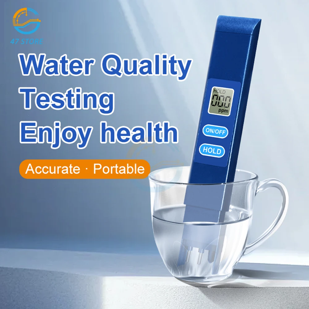 TDS Meter Digital Water Quality Tester PH Meter Tester 0-9990PPM TDS&EC LCD Water Purity PPM for Aquarium Filter Farming Pools With water tester ph meter water quality detector conductivity monitor tester