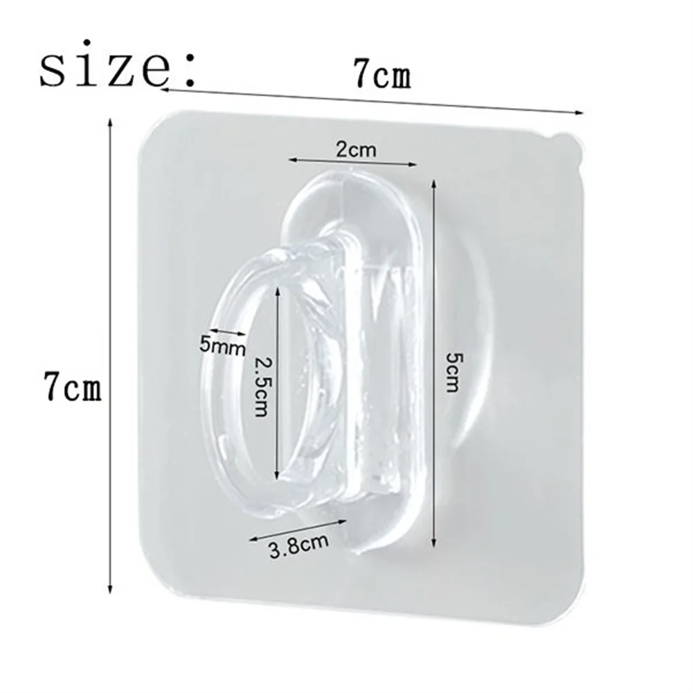 

1pcs Transparent PVC Ring-Shaped Hook Cabinet Shelf Adhesive Hook Kitchen Bathroom Hanging Rack Round Multifunctional Hook