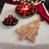 Wooden Christmas Cutting Board Wooden Christmas Tree Cutting Board Charcuterie Board Vegetable Platter Serving Tray With Handle 3