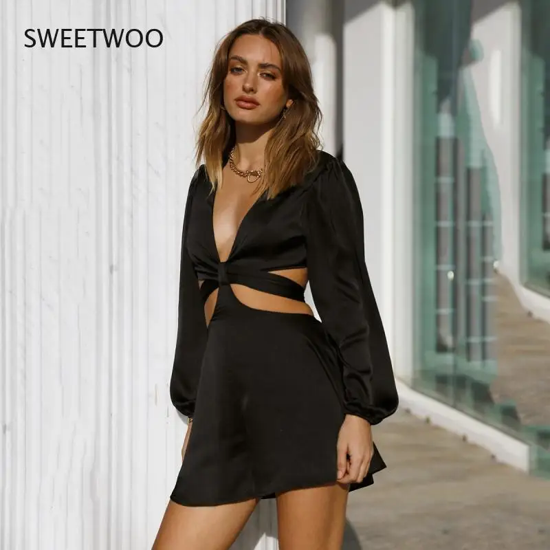 2022 White Black Long-Sleeved V-Neck Straps Casual Two-Piece Women's Jumpsuit Spring and Summer Women's New Style