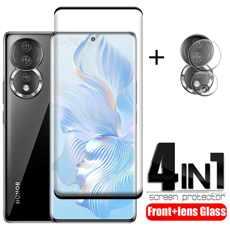 

4-in-1 For Huawei Honor 80 Glass For Honor 80 Tempered Glass HD 9H Protective Film Screen Protector For Honor 80 Pro Lens Film