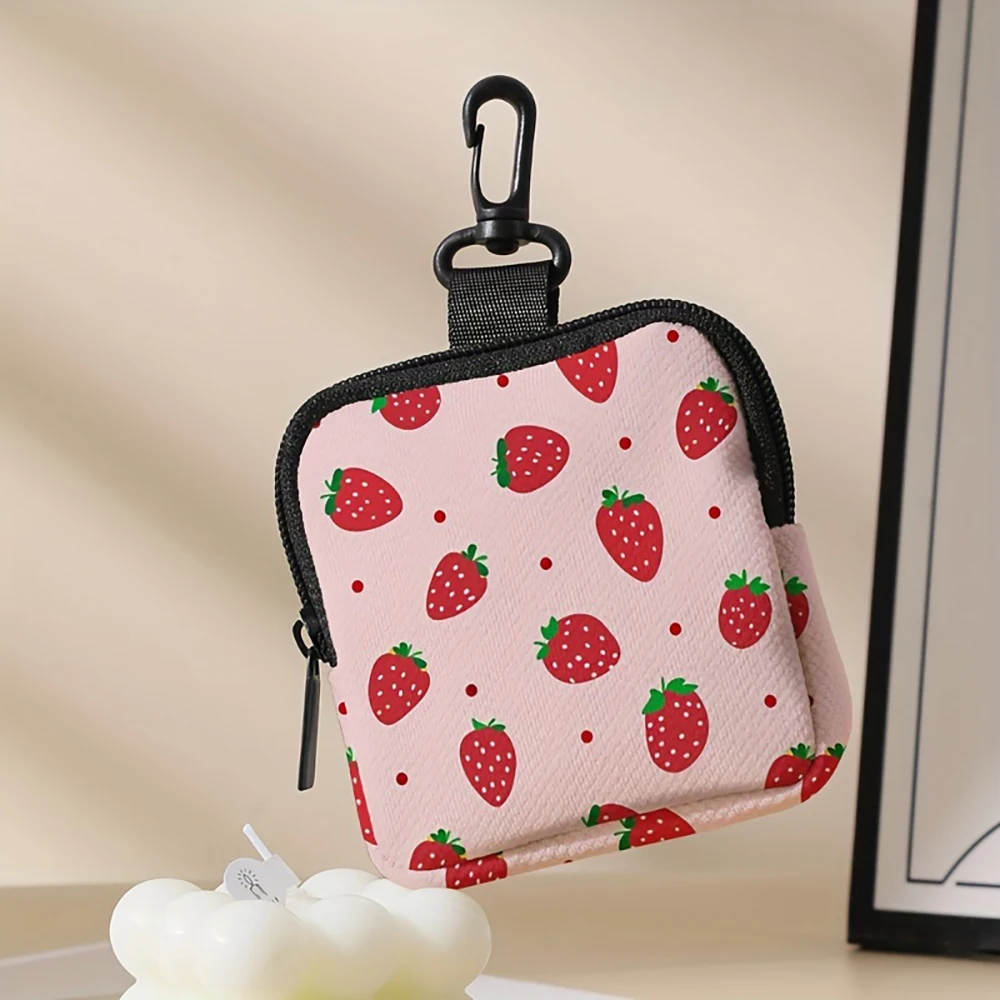 1pc，Ideal choice for strawberry patterned large capacity coin wallets, digital printed coin wallets, storage bags, and gifts
