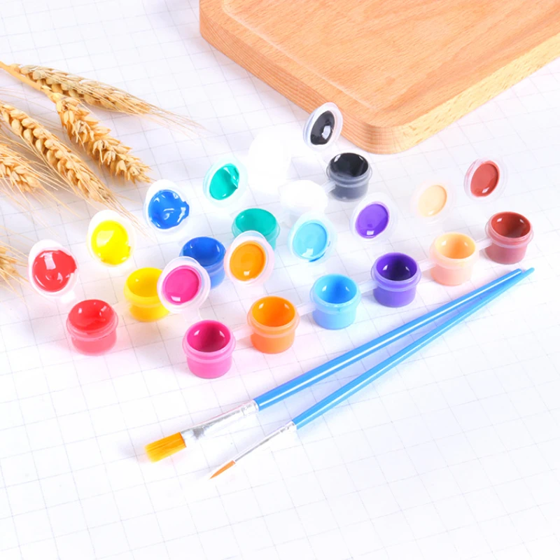 12 Color Set 2 Pens Student Graffiti Painting 3ml Watercolor Paint Set Painted Ceramic Graffiti Painting Art Paint