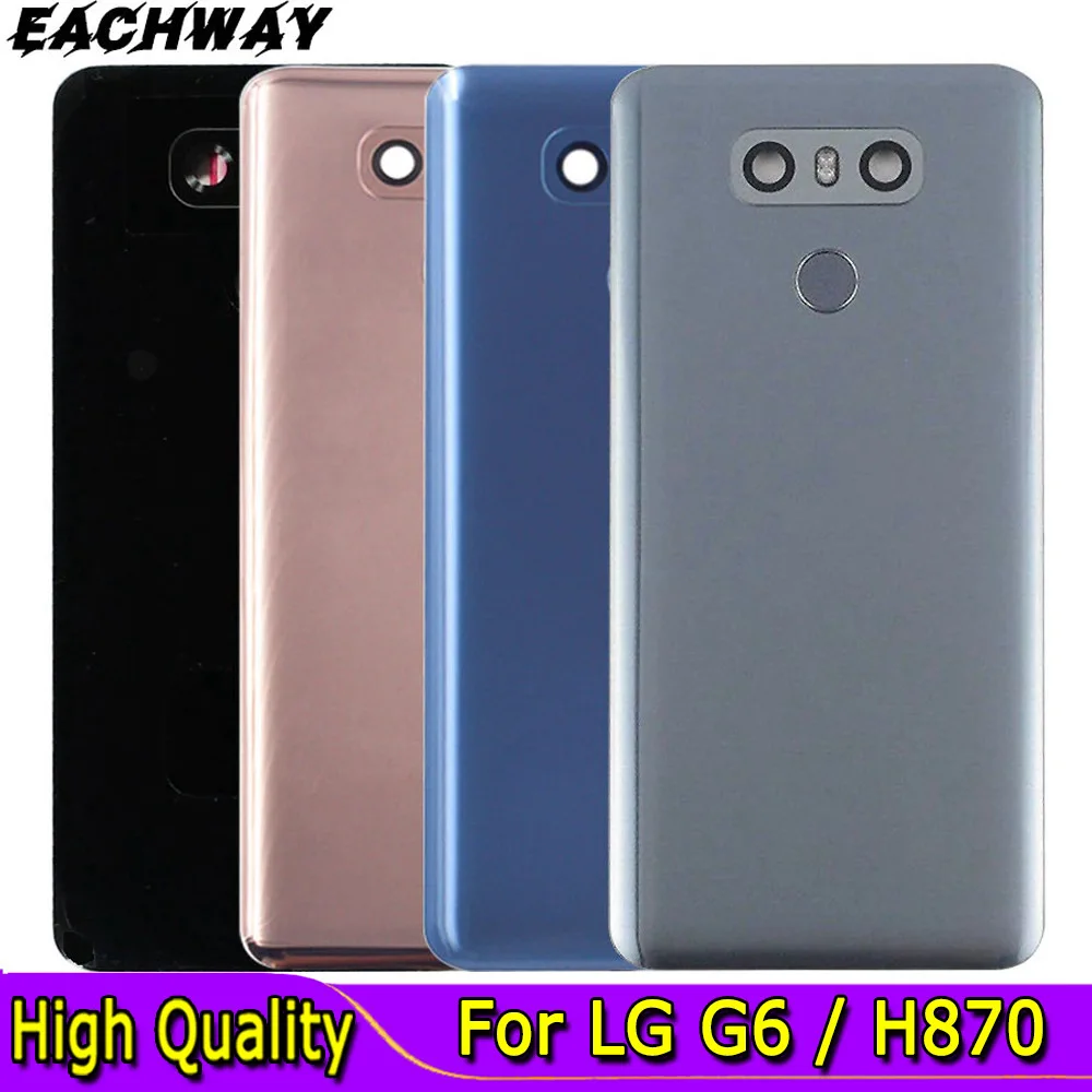후면 하우징 후면 케이스 및 터치 ID 버튼 카메라 렌즈용 유리 배터리 커버, LG G6 H870 H870DS H871 H872 H873 LS993 US997 VS998