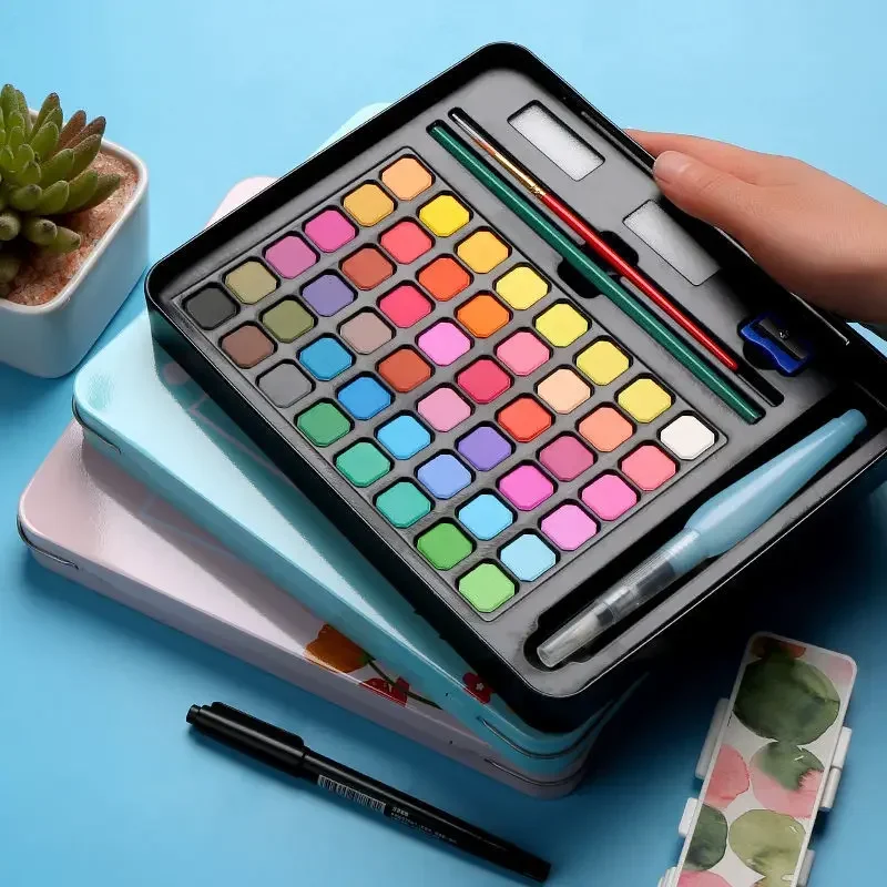 48-Color Watercolor Paint Set 4