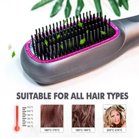 Straightener Hair Comb Heating Comb Hair Straightener Dryer and Straightening Brush Electric Comb Brush One Step Salon Hair 2