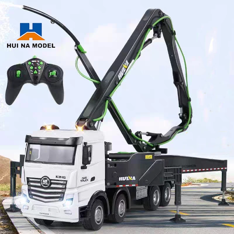 HuinaRcTruck118SemiAlloyRemoteControlCementPumpTrucks120Cm