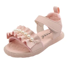 

Summer Children's Pearls Sandals For Girls Toddler Baby 2022 New Fashion Princess Open Toe Soft Beach Sandals chaussure fille