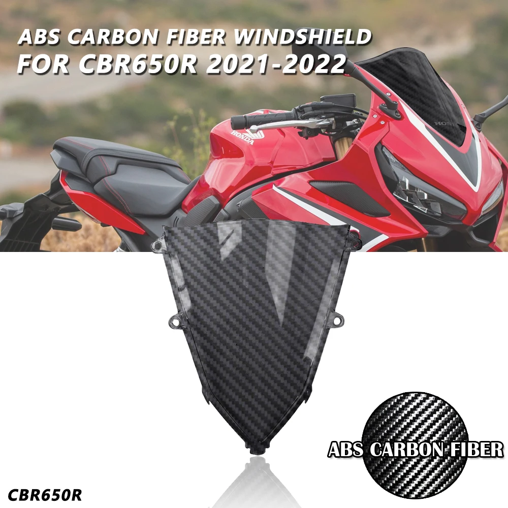 

For HONDA CBR650R 2021 2022 2023 Carbon Color Fiber Windshield Cover Fairing Motorcycle Accessories