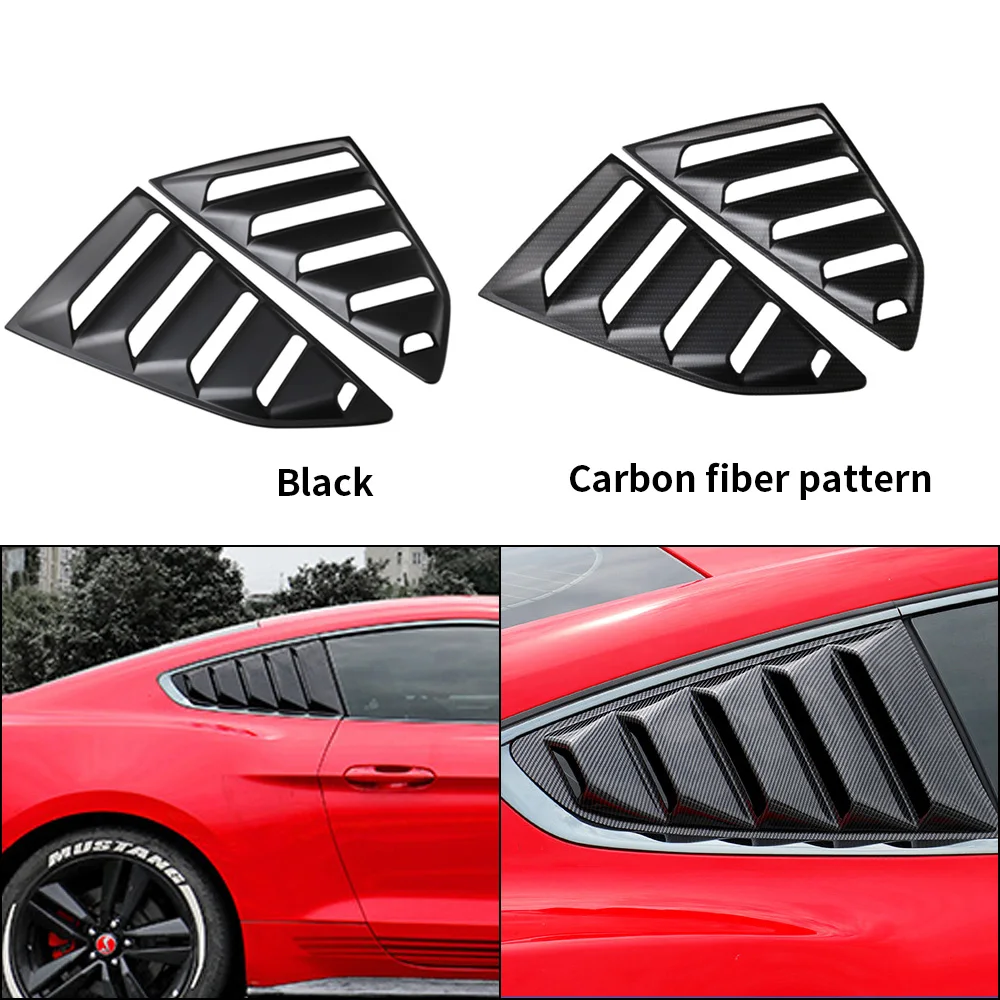 2PCS Car Rear Window Shutter Cover Spoiler Fit for Chevrolet Chevy Camaro 2016-2022 Quater Window Louvers Side Vent Trim