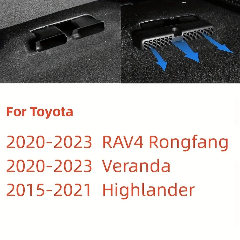 

2Pcs For Toyota RAV4 Rongfang Veranda Highlander Air Exhaust Cover Car Air Outlet Cover Grille Sticker