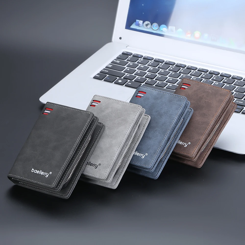 Portefeuille Homme En Cuir PU CANSIVIYA - Neuf Avec étiquettes - Noir, Marron, Kaki - Anti RFID