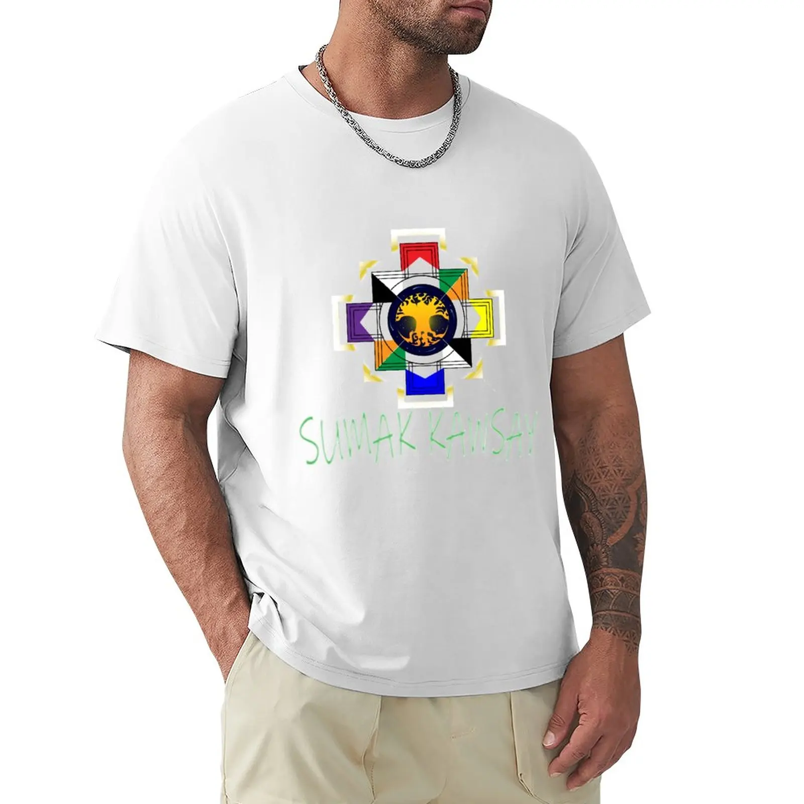 

Chacana with the phrase good living T-Shirt animal print shirt for boys graphic t shirt oversized t shirts for men