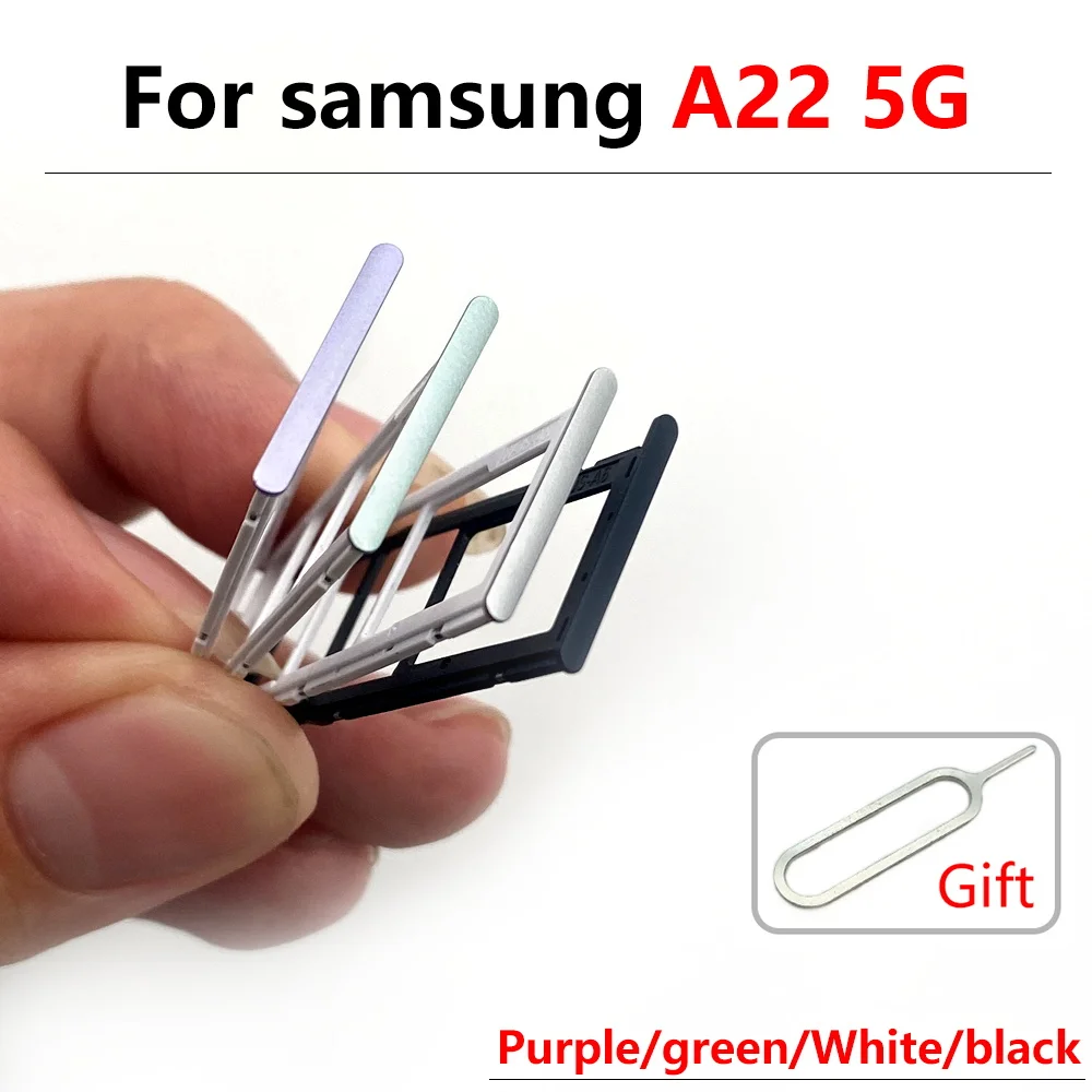 삼성 A22 4G A225F / A22 5G A226B 휴대폰 SIM 카드 트레이 칩 슬롯 서랍 홀더 어댑터 듀얼 카드 교체용 50개