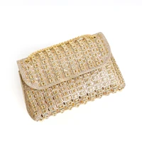 Multi-color Square Evening Bag Clutch Luxury Shoulder Bag Hand Armpit Chain Wedding Party Rhinestone Elegant Exquisite Handbag - Image 4