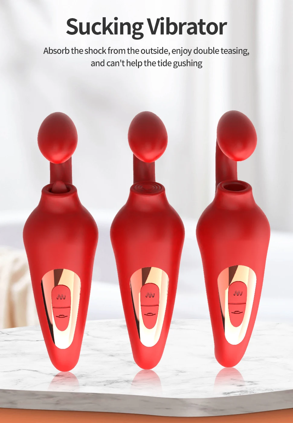 Clitoral Vibrator with Tongue Beat Stimulation