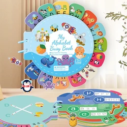 Interactive English Letter Learning Book: Reusable Velcro Quiet Activity Book (Activity Book)