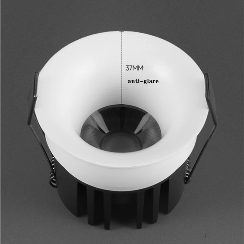 Embedded dimmable LED downlight anti-glare COB ceiling lamp arc lamp 7W-18W Living Room Hotel Shopping center