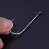 50pcs/lot Fishhooks High Carbon Steel  Long Shank Double Bait Holder Barbed Fishing Hooks for Beach And Live Bait Fishing 3