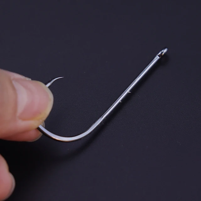 50pcs/lot Fishhooks High Carbon Steel  Long Shank Double Bait Holder Barbed Fishing Hooks for Beach And Live Bait Fishing 3