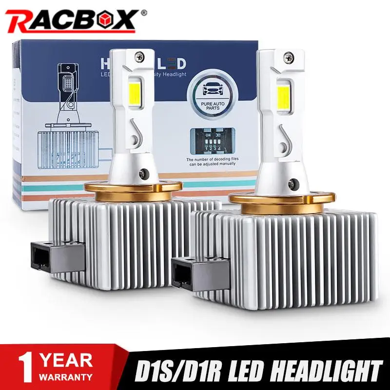 

2pcs D1S D1R D1C LED Headlight Bulbs Globes Lamps Lights 0000LM bulb 6000K White D3S D3R D3C Automobile