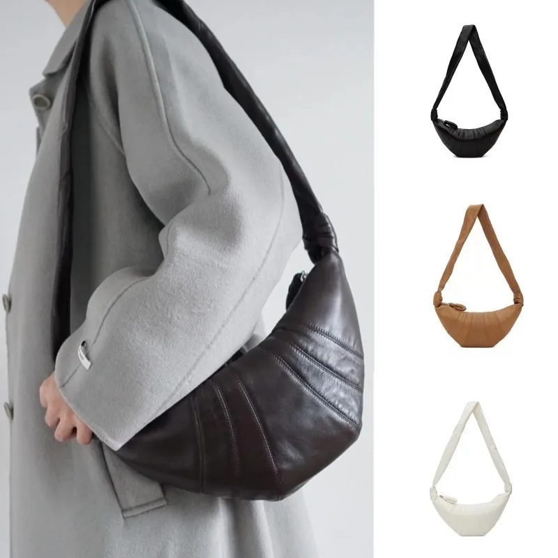 

France Brand Designer Ox Horn Genuine Leather Bag 2024 Spring New Hobo Underarm Crossbody Chest Bag Fashion Casual Shoulder Bag