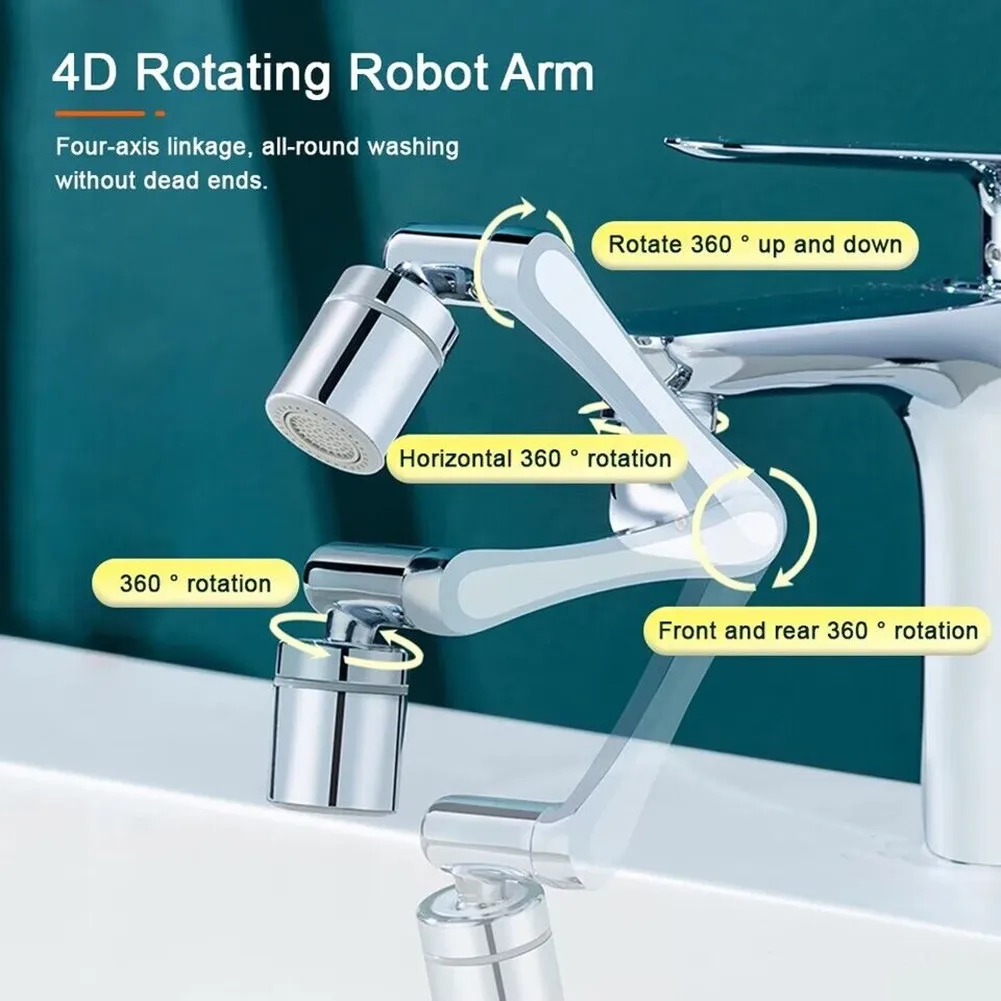 Heavy Metal Universal 1080&deg; Rotation Faucet Sprayer Head For Kitchen Washbasin Extension Faucet Bubbler Sink Tap Splash Nozzle