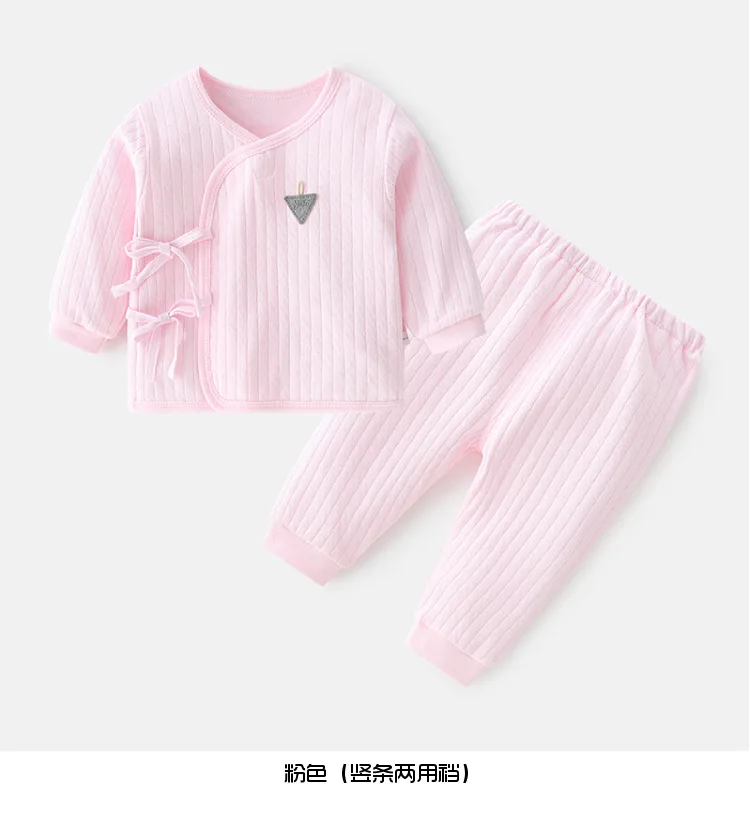2Piece Spring Newborn Clothes 0 3 Months Underwear Solid Cute Cotton Tops+Pants Baby Costume Infant Girl Boy Clothing Set BC2254