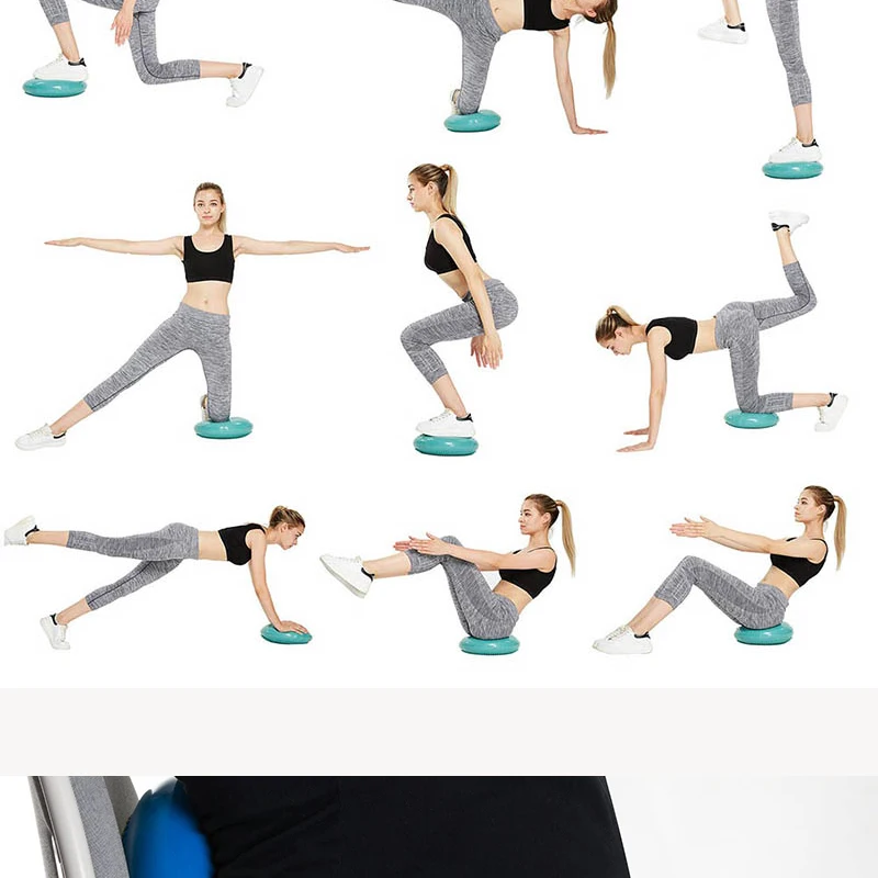 Factory Yoga Balls Massage Pad Inflatable Stability Wobble Balance Disc Cushion Mat Fitness Exercise Training ball
