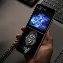 Cool Lion Phone Case - Stylish Protective Back Cover - Galaxy Z Flip 5G (Mix01)