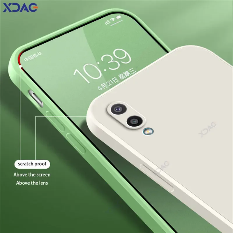 Luxury Original Square Liquid Silicone 360° Soft Mobile Phone Case – Deluxe Protection in Style