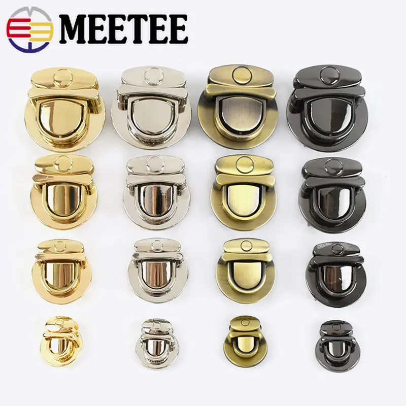 1/2Pcs 16-35mm Women Bag Lock Snap Buckle Metal Handbag Twist Turn Locks Closure Replacement Clasps DIY Hardware Accessories