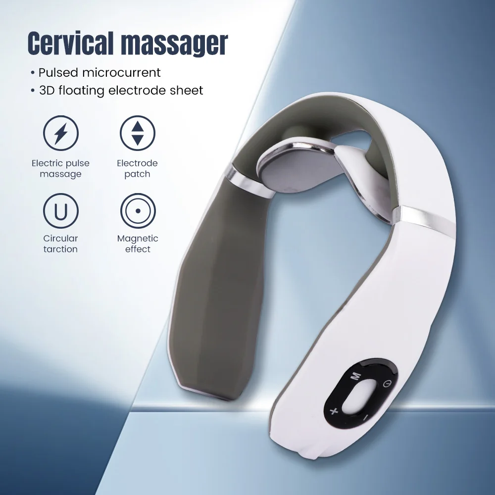 

Neck Massager Electric Cervical Massager Low Frequency Pulse Shoulder Back Massage Instrument 6-Mode Massageador Pain Relief