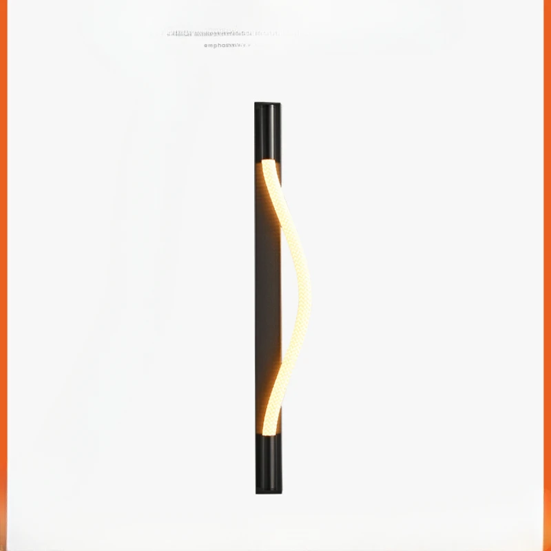 One line wall lamp, simple living room background wall, bedroom bedside stainless steel one line long strip lamp
