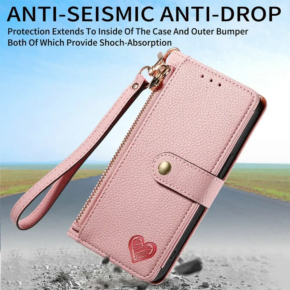 Honor 90 Lite 70 Pro X6a X7a Plus Honor90 Smart Case RFID Zipper Wallet Leather Book Funda Honor X7b X8a X9b X8b 50 X7 B X8 A X9