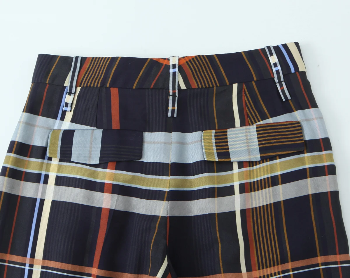 Street Fashion Kariertes Hemd 2-Teiliges Set Damen Langarm-Oberteil Weite Hose Set 2026 Sommer Lässige Damen-Outfits – Detail 23