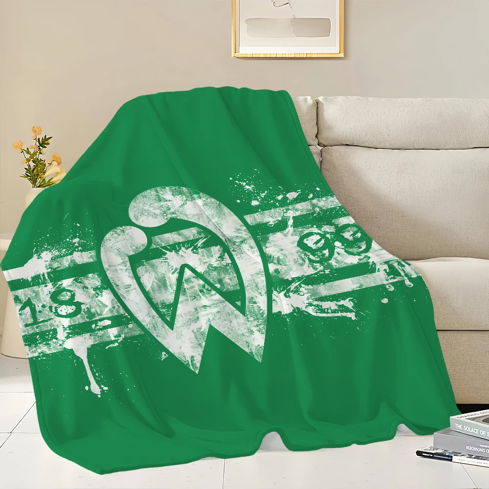 comfort warm w-Werders soft plush blanket logo for design sofa living fashion room office bedroom travel Flannel b-Bremens gift 5