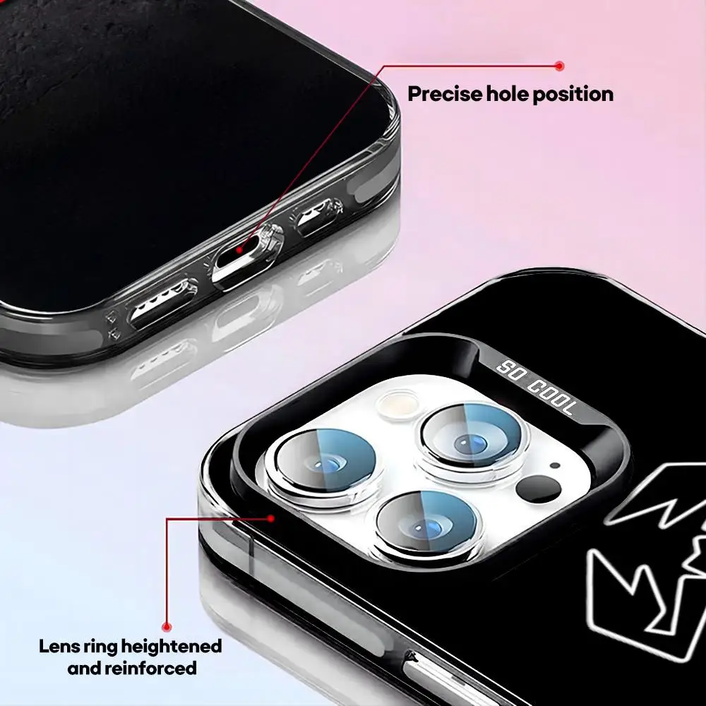 A-ABARTHes Italy Black Phone Case with Colorful Silver Design