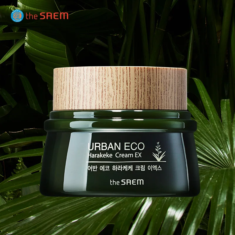 THE Saem Urban Eco Harakeke Cream EX 60ml Moisturizing Essence Face Anti Aging Wrinkle Care Korean Cosmetics ароматический спрей для тела the saem urban delight body cologne citron 150 мл