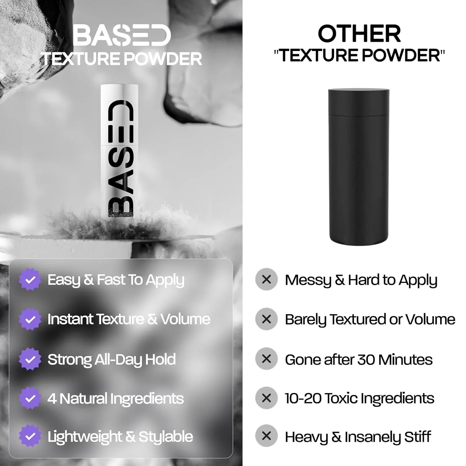 Hair Styling Spray Intense Texturizing Powder Instantly Volume Spray,Iightweight Matte Setting Powder That Adds Texture to Hair