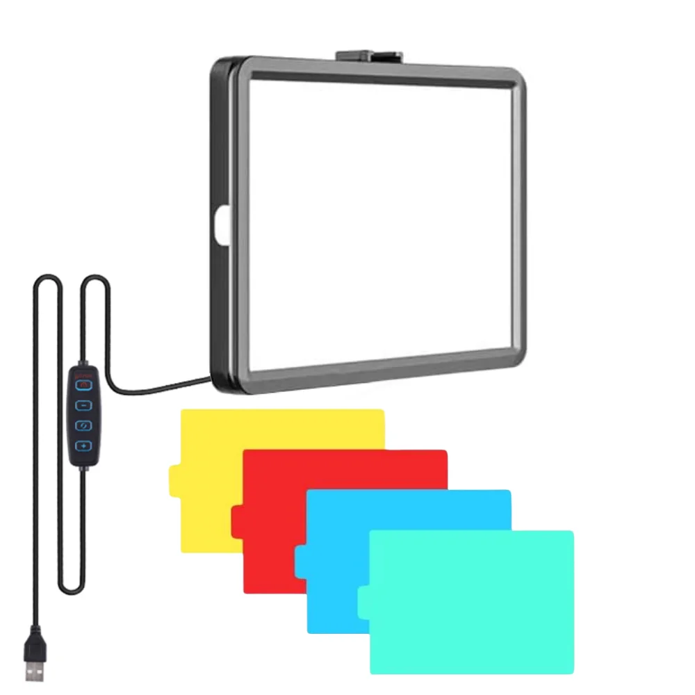 8-Zoll-Fotostudio-LED 3000–6000 K Beleuchtung Video Fülllampe Licht Panel Fotografie für Live-Streaming Youbube RGB