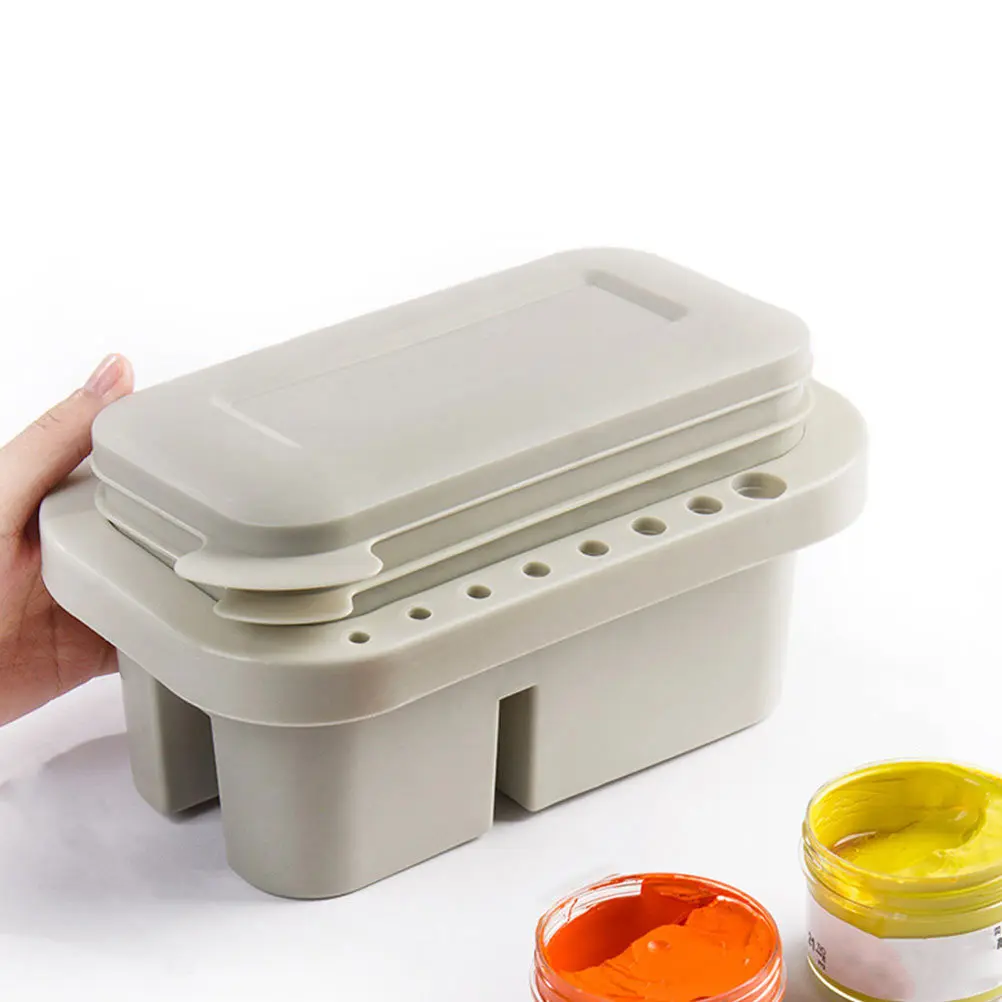 다기능 페인트 브러시 클리너, 공간 절약형 브러시 세척 버킷(트레이 및 홀더 디자인 포함), 예술가 페인팅용