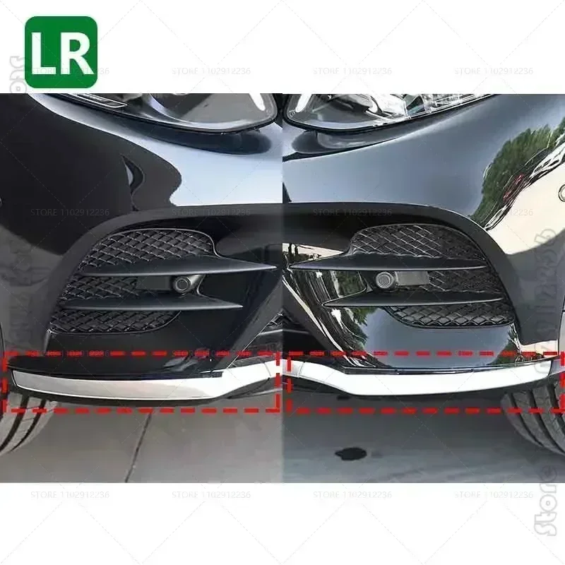 Car Bumper Spoiler Bumper Lip Bumper Strip Bumper Lip Decoration Front Bumper Decoration Front Bumper Cover Bumper Protector For Mercedes Benz GLC Class W253 X253 C253 Front Bumper Molding Chrome Trim 2538852600 2538854300 2538854400