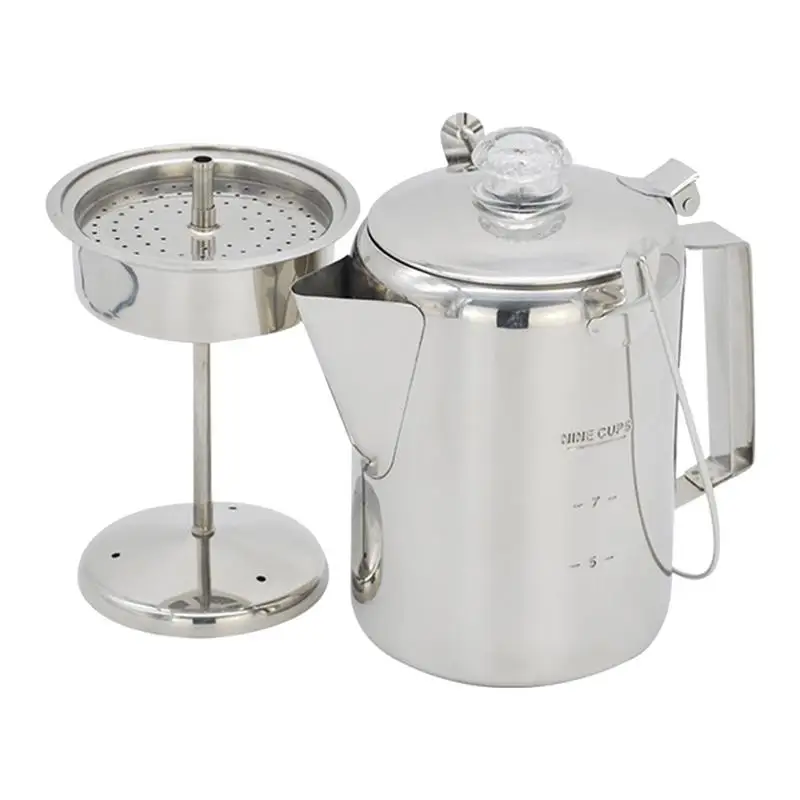 

Campfire Coffee Pot Coffee Percolators Stovetop 9 Cup Capacity Stovetop Percolators For Camping Coffee Percolator For Outdoor